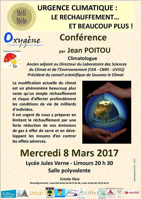 20170308 Urgence climatique, le rechauffement... et beaucoup plus